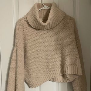 Cream Turtle Neck Sweater
